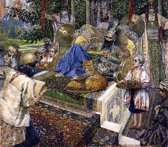  Фирдуси читает поэму «Шахнаме» шаху Махмуду Газневи