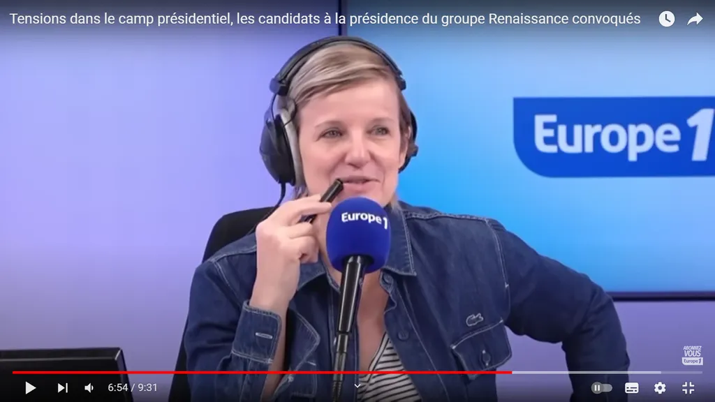 Скриншот из передачи с канала  Europe1 в YouTube.