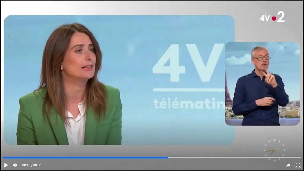 Марин Тонделье в эфире France2, скриншот с канала France2 в YouTube