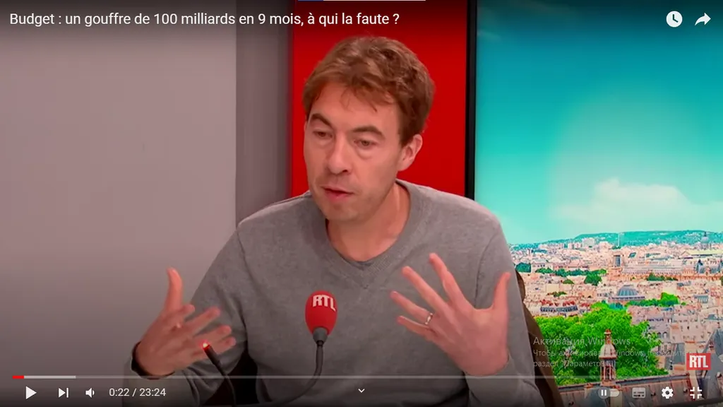 Рено Оноре в передаче на RTL. Скриншот с канала RTL в YouTube.