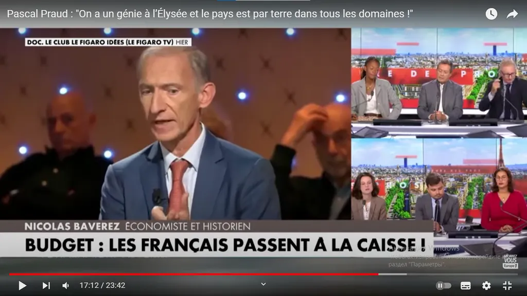 Николя Баверез. Скриншот с канала Europe1 в YouTube.