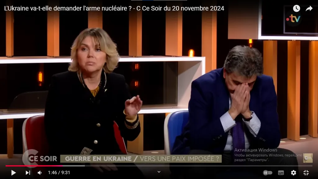 Мельничук и Пьер Леллюш. Фрагмент из передачи. С канала TV5 в YouTube.