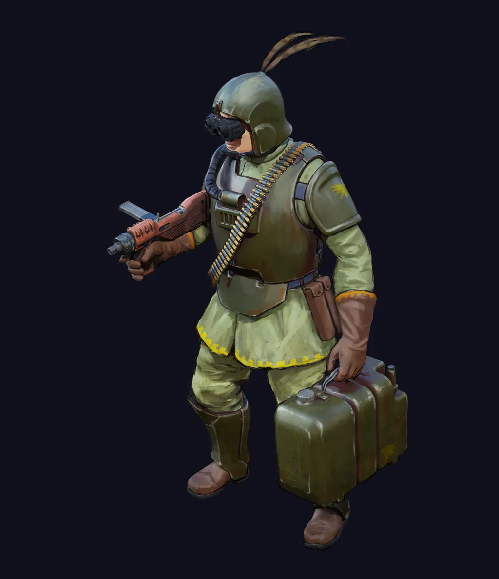 Второй номер расчета пулемета. Техно гвардия