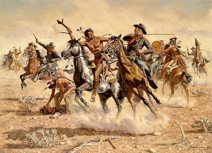 Примерно так же, они с мексиканцами и рубились...