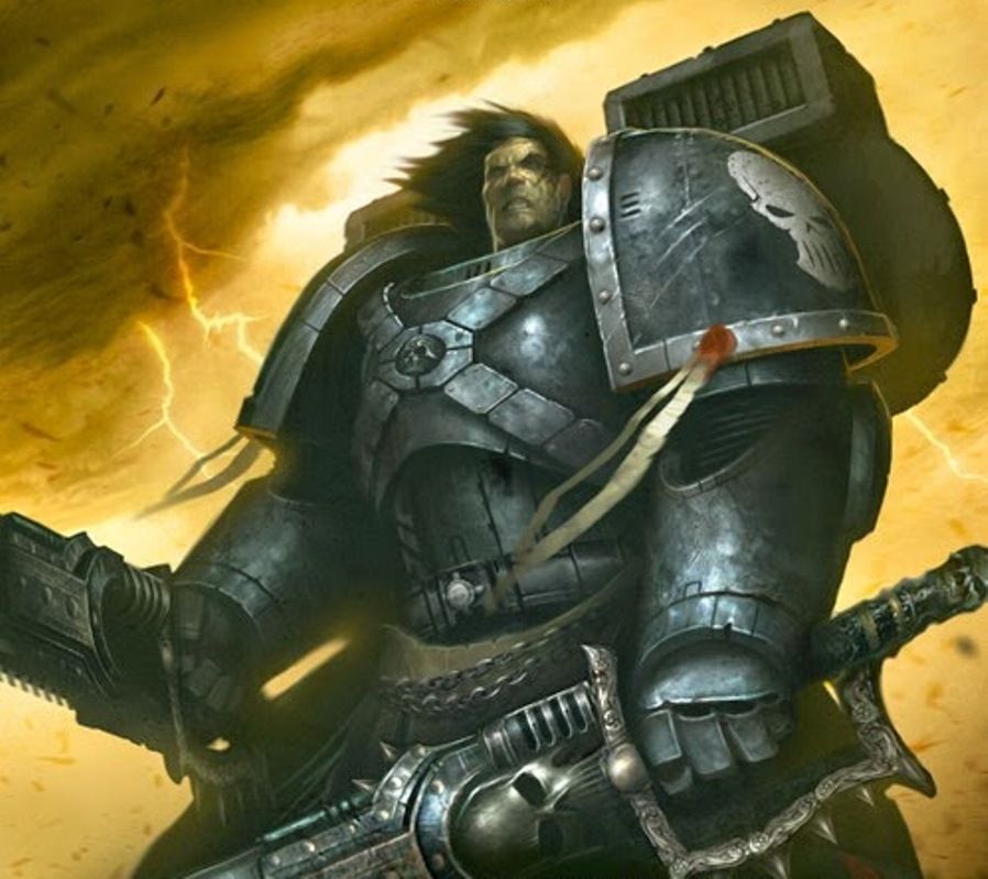 Мужик из Серебряных Черепов. Обратите внимание на череп на наплечнике. Стилистика Железных Воинов, если что...