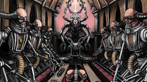 Сервиторы могут управлять пушками, или вести корабль...