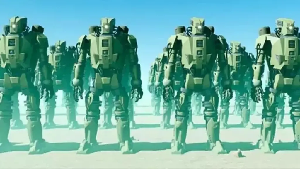 Армия роботов. Она должна была выступить в час "Ч" и так далее... Но не срослось...