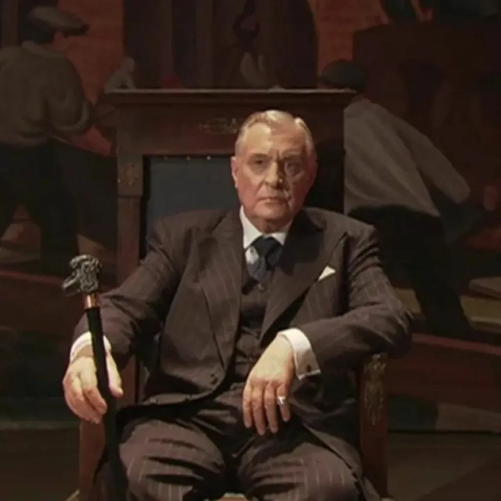 Вообще, это Воланд. Но, Великий Мастер, который разговаривал со Сварогом в отеле, в "Летающих островах", мог быть примерно таким...