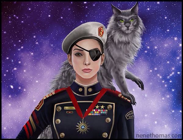 Женщина с котом... Это как раз из второго романа...