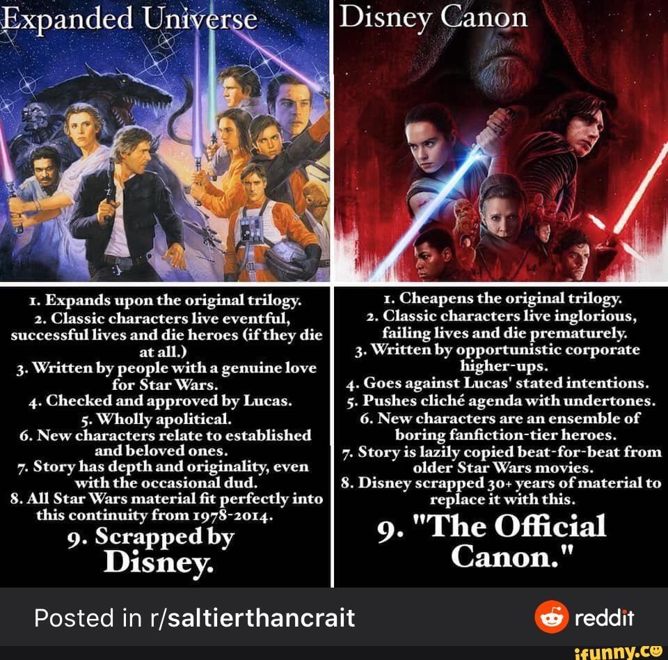 Вот, что сделали диснеевцы с каноном "Звёздных войн"...
