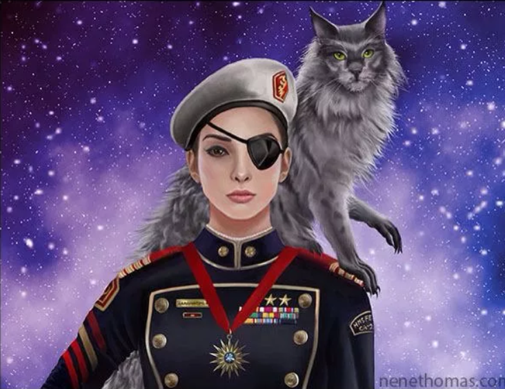 Хотя вот, тут он на кота даже похож...