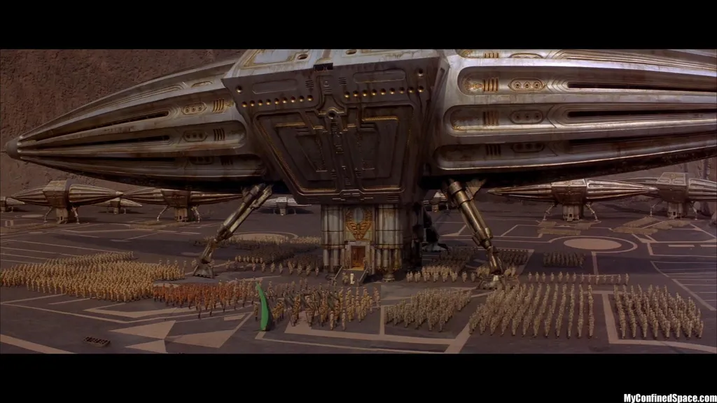 Снова приведу картинку с кораблями из фильма Линча. Кораблей-то, много! Защитить ими систему, да ещё и в отсутствии межзвёздной связи - легко!