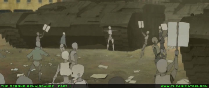 Роботов давили танками... Просто так!