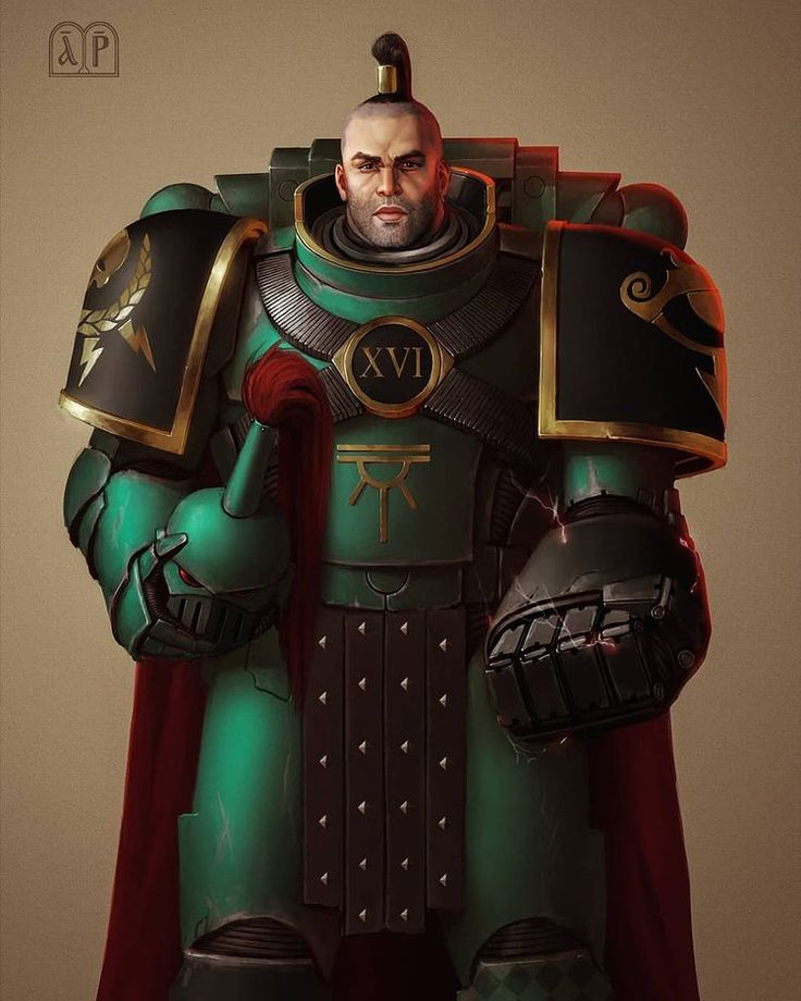 Оставлю тут такого побритого до синевы Абаддона... Ведь на момент Осады Терры, он был, например, в своём уме...