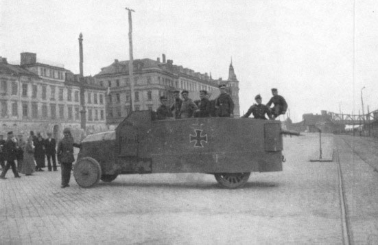 Броневик фрайкора, Рига, 1919 год