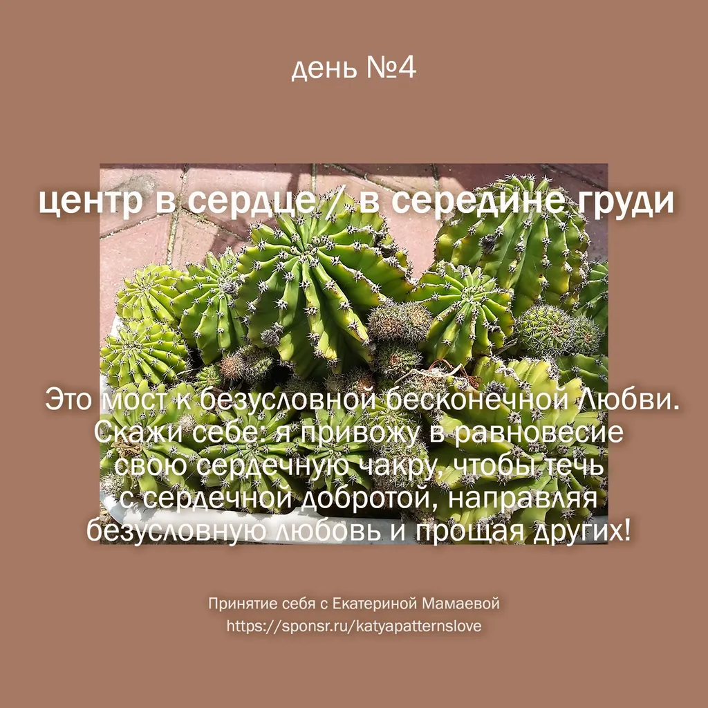День 4 - центр в сердце / в середине груди