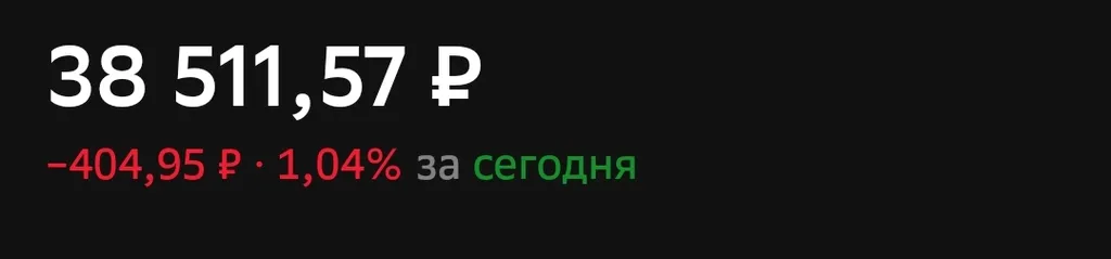 Сегодня минус процент!
