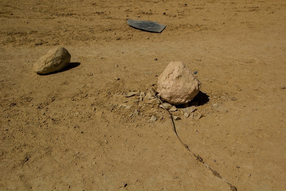 ISIS mines disguised as rocks. PHOTO: Kirill Romanovsky