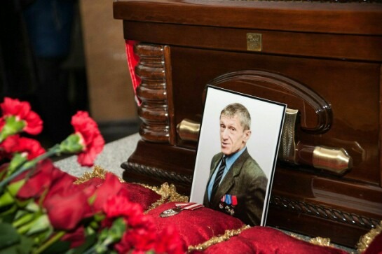 At the funeral of Viktor Blinov. PHOTO: Spetsnaz Rossii newspaper