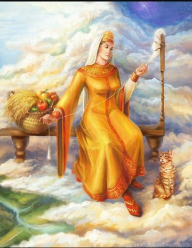 Та, что за пряжею сидит…