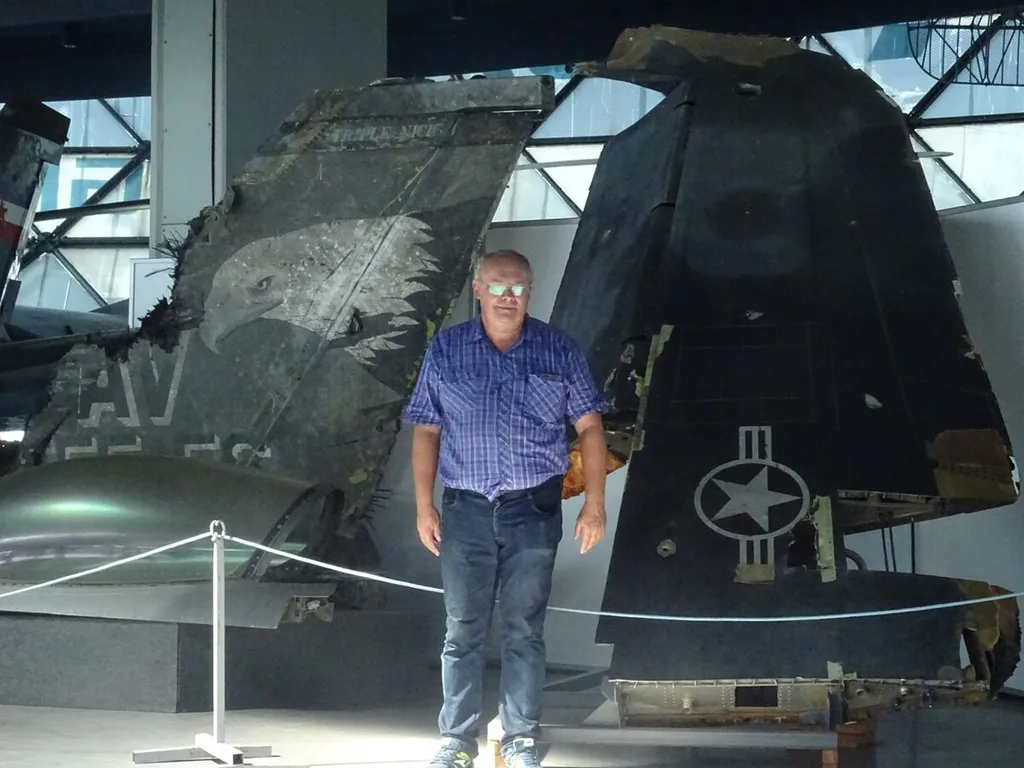 Обломки американских самолетов в Музее авиации в Белграде. Фото Владимира Тулина.