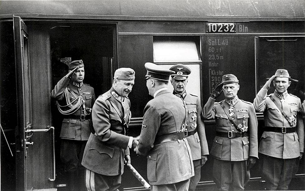 Встреча Карла Густава Маннергейма и Адольфа Гитлера.
