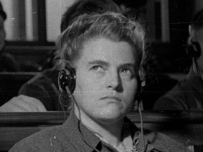 Мария Мандель на суде 24 ноября 1947 года.