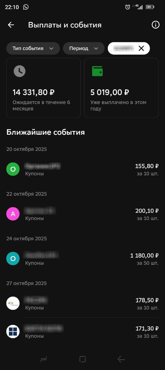 Вот так выглядит график приноса золота моими легионерами. Тут отображены прибыли двух первых линий одной когорты, общей стоимостью в 105 тысяч рублей. И - суммы указаны с учетом налогов, которых фактически нет. Так приложение считает. Суммы можно на 13% увеличить - я инвестиции веду через ИИС, особый режим работы, при котором налогов на купоны по облигациям не платишь. Если есть желание считать доходность самостоятельно - пожалуйста! Стратегия Золотого Легиона - рискованная. И прибыльная. Эти два понятия всегда идут в паре...