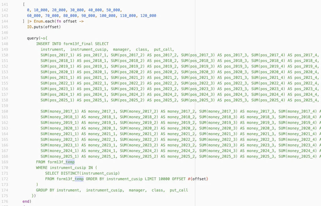 вставка данных в финальную таблицу