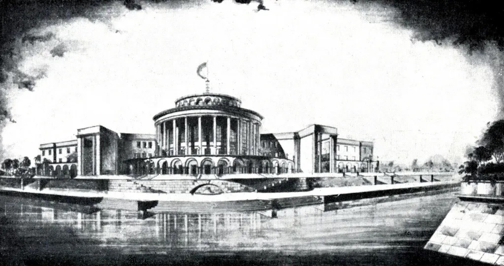 Е.И. Гаврилова, П.П. Райский. Проект речного вокзала в Калинине. 1938