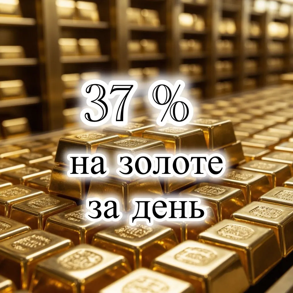 Золото. 37% за день.