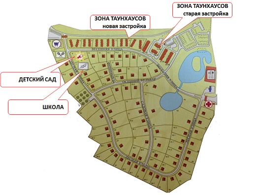 Актуальный генплан коттеджного поселка Онегино