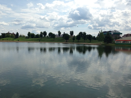 Озеро на территории поселка Онегино