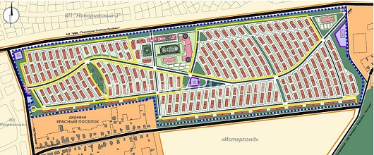 Генплан поселка таунхаузов Кембридж на Новорижском шоссе