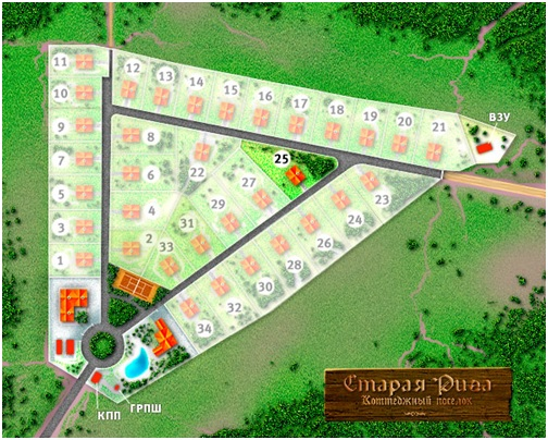 Генеральный план поселка Старая Рига