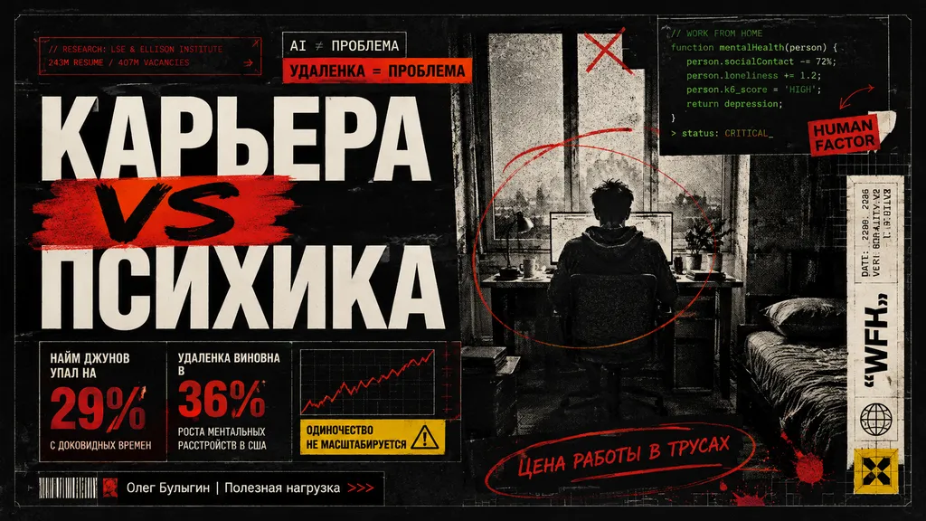 Как удалёнка убивает карьеру джунов и кукуху синьоров 📉