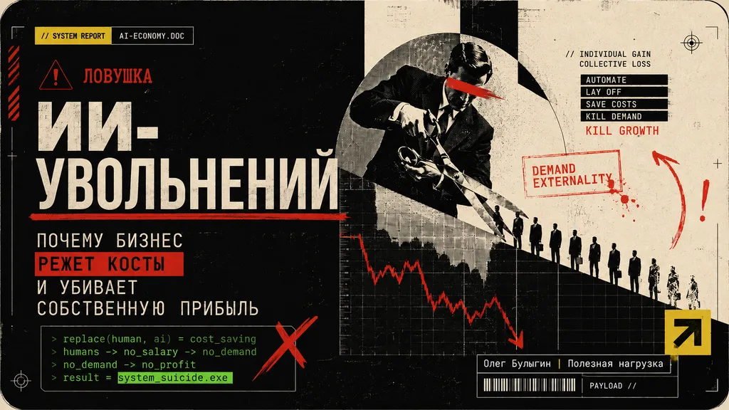 Ловушка ИИ-увольнений: почему бизнес режет косты и убивает собственную прибыль 🩸