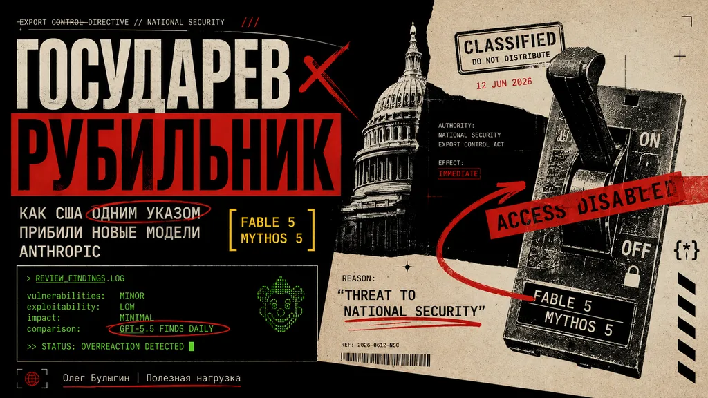 Государев рубильник: как США одним указом прибили новые модели Anthropic 🪓