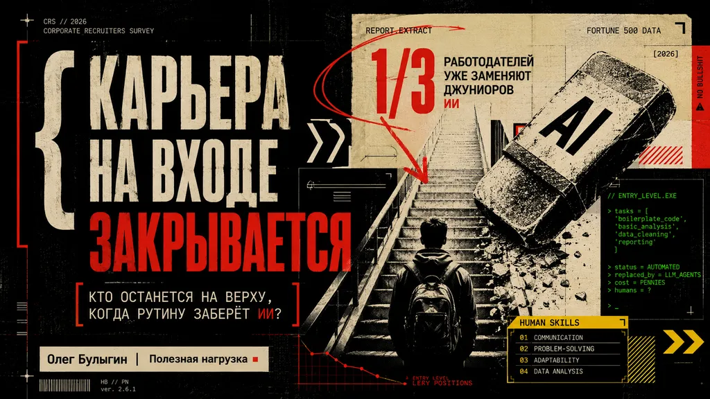 Треть джуниорских вакансий уже сожрана ИИ 📉
