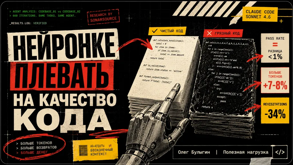 «Чистый код больше не нужен, нейронка всё равно поймёт» 🤡