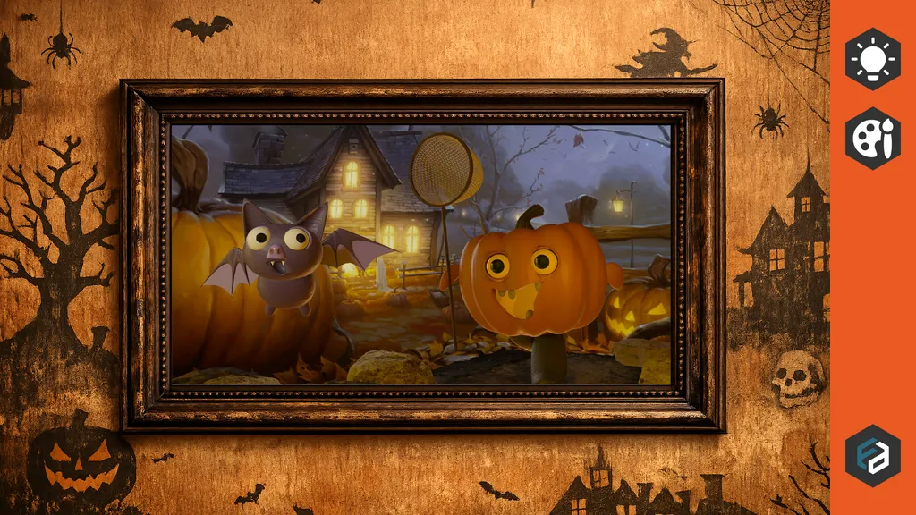 Хэллоуинская погоня — первый опыт моделирования в Blender