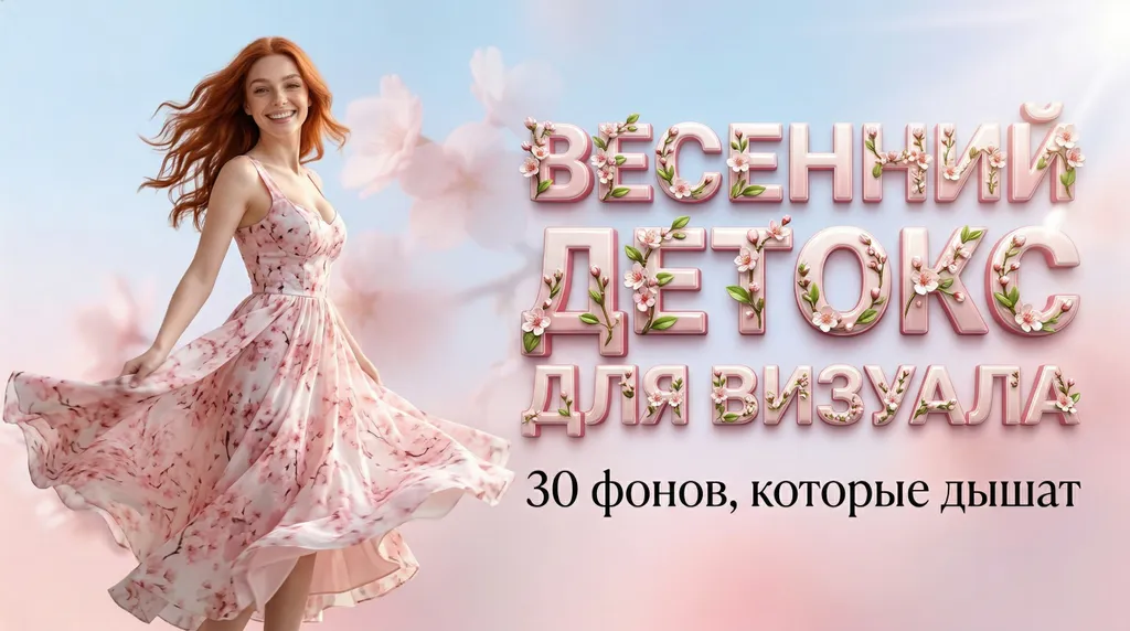 Весенний детокс для визуала: 30 фонов, которые дышат.