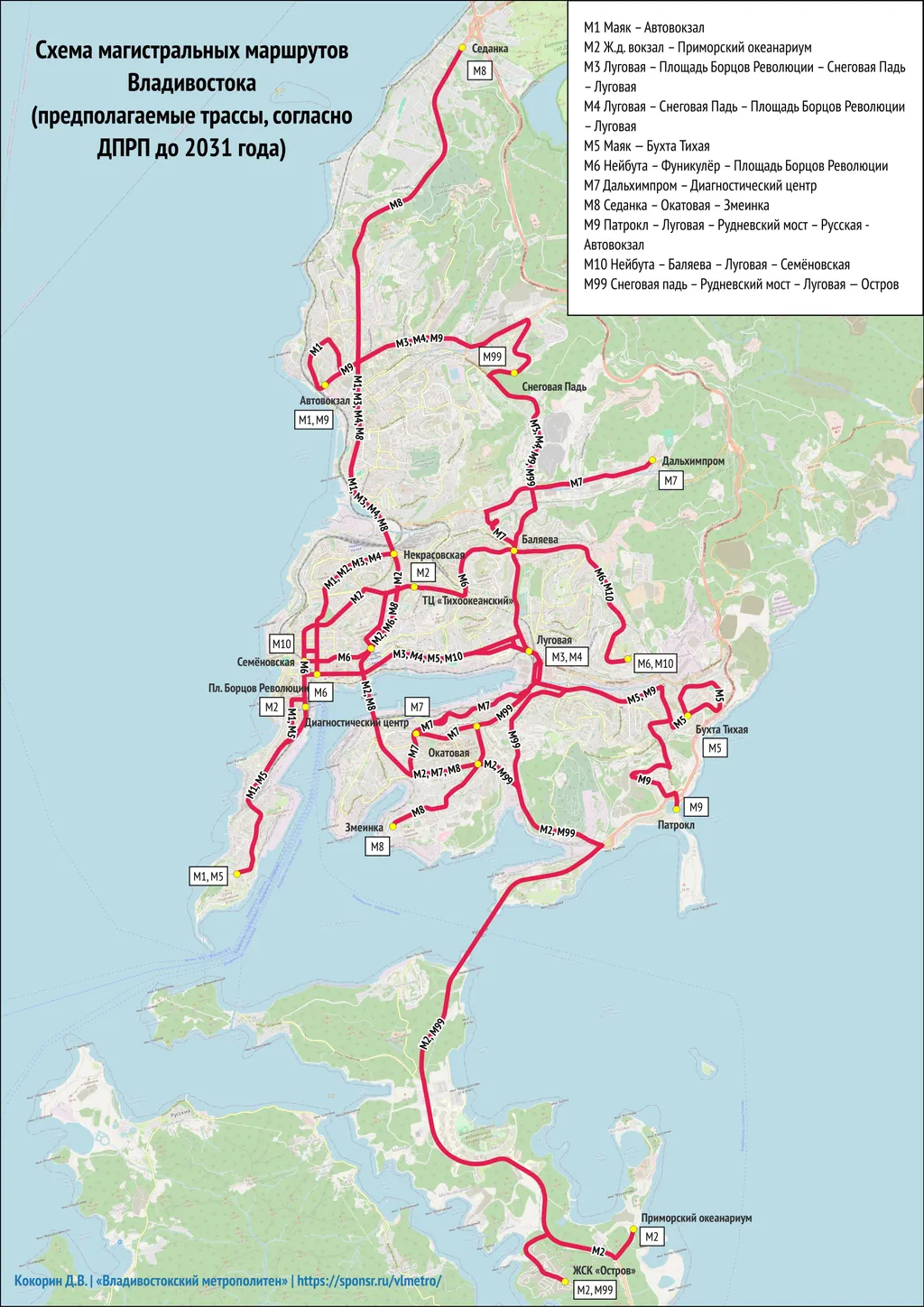 Анализ реформы маршрутной сети Владивостока в 2028–2031 годах