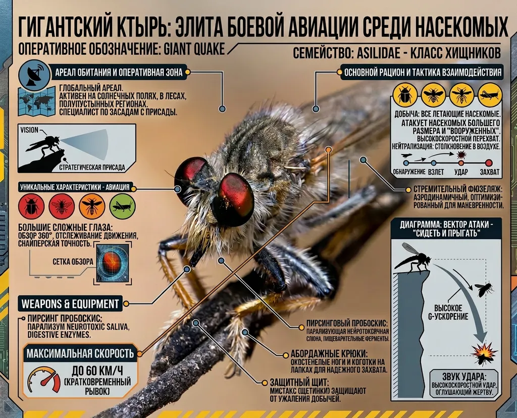 Создаем документальное кино: Ктырь — элитный хищник, — атакует стрекозу.