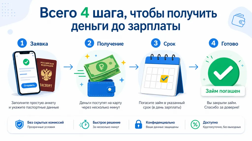 Как взять денег до зарплаты: краткий гид по онлайн-займам