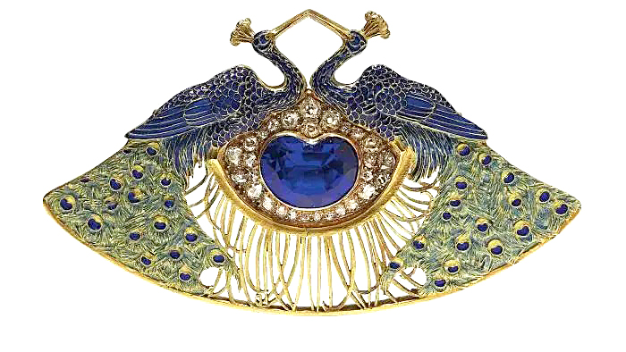 Брошь "За пределами границ". Бриллианты и стекло. Ок. 1897 - 1898