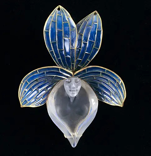 Рене Лалик. Подвеска "Орхидея". Ок. 1899-1900