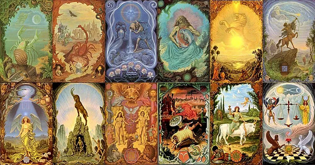 Картины художника Йофра (Джофра) Босхарта / Johfra Bosschart из его серии " Знаки Зодиака "