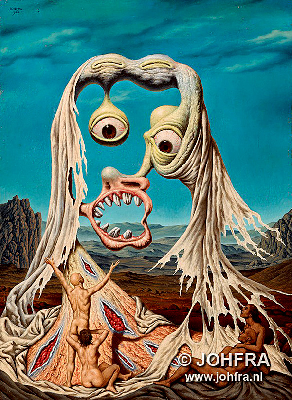 Картина художника Йофра (Джофра) Босхарта / Johfra Bosschart под названием " Поклонение богу Се…су "